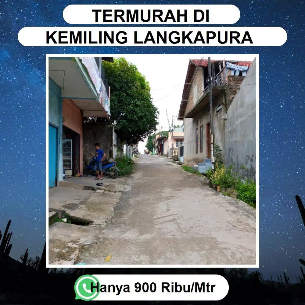 TANAH DATAR SIAP BANGUN DI KEMILING MASIH MURAH BANGET
