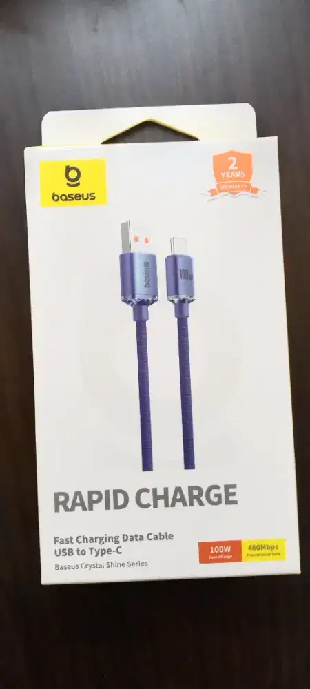 Baseus Crystal Shine Series Type-C 100W 2m CAJY000503 - Blue