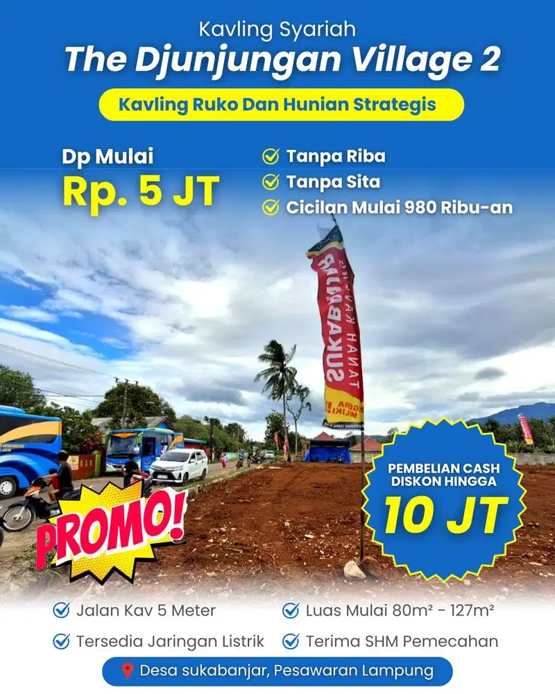 Kavling Ruko & Hunian Murah Strategis Pinggir Jalan Utama