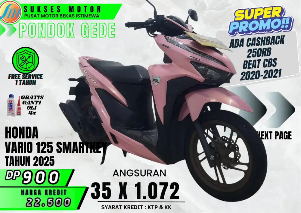 DAPET CASHBACK 2 JT VARIO 125 SMARTKEY TH 2025