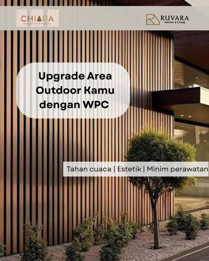 CIARA | Wall Cladding [PREMIUM] Wood WPC OUTDOOR Dinding Panel Kisi