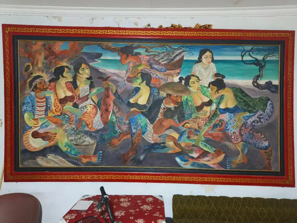 Lukisan Hendra Gunawan (Pasar Ikan) 1979