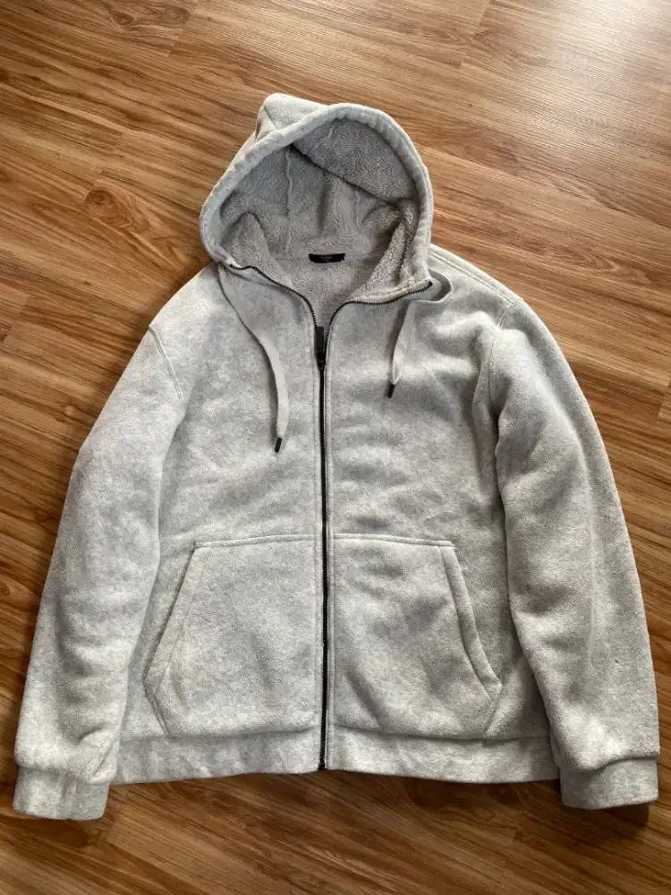 Hoodie zipper BABY GREY TOPTEN