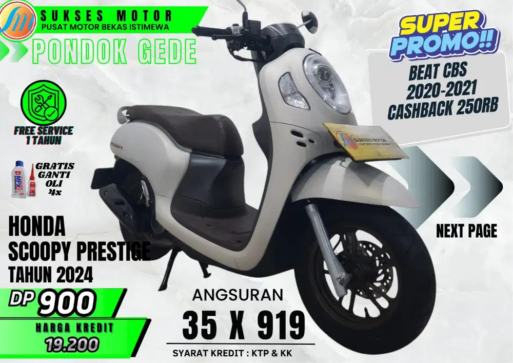 DP 800 UNTUK SCOOPY PRESTIGE TH 2024 ANGS RINGAN PROSES KREDIT BY WAWA