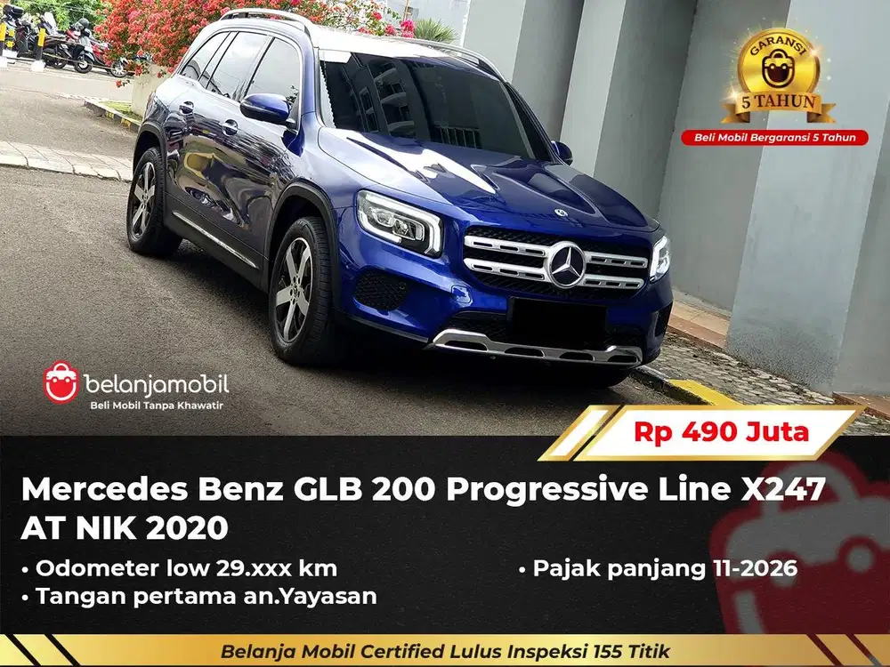 [ GARANSI 5TH ] Mercedes Benz Mercy GLB 200 Progressive X247 2020/2021