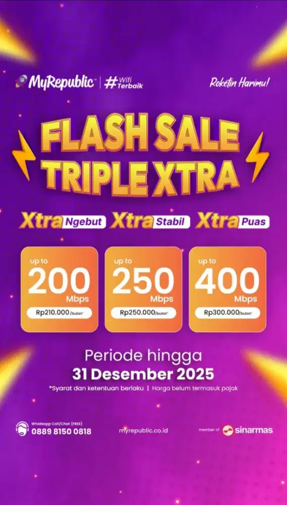 Promo Myrepublic 200 Mbps