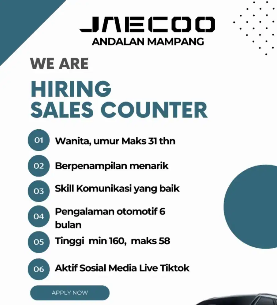 Sales counter otomotif