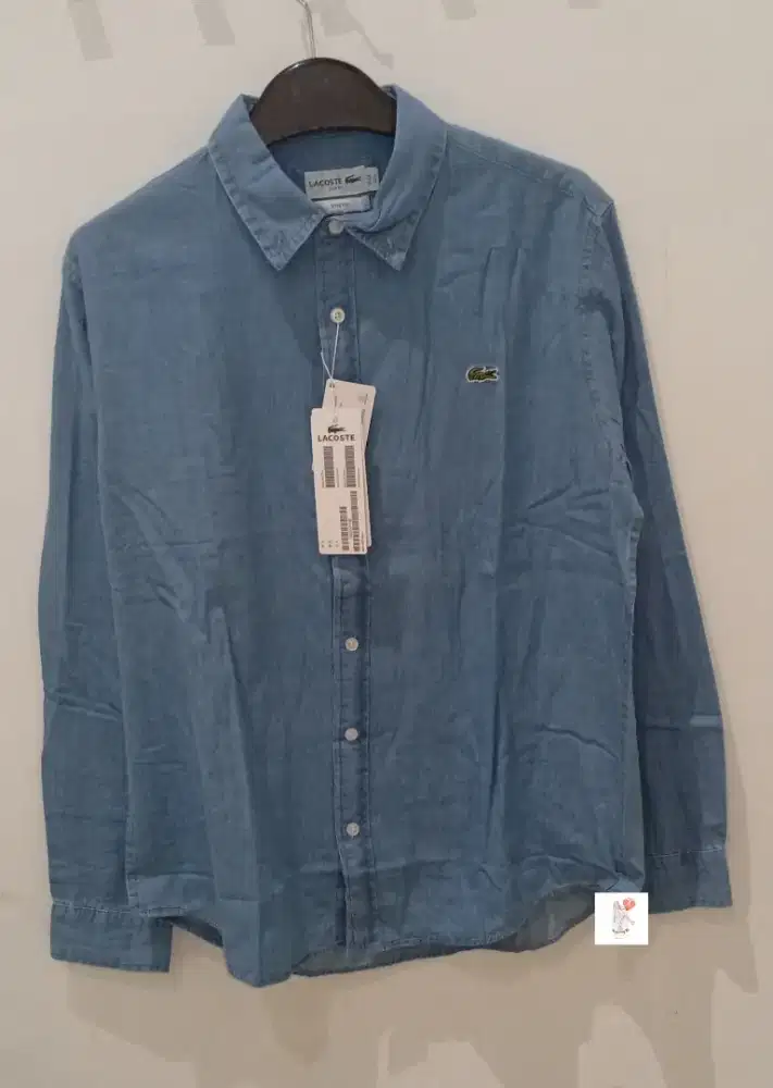 LACOSTE KEMEJA MOTIF DENIM