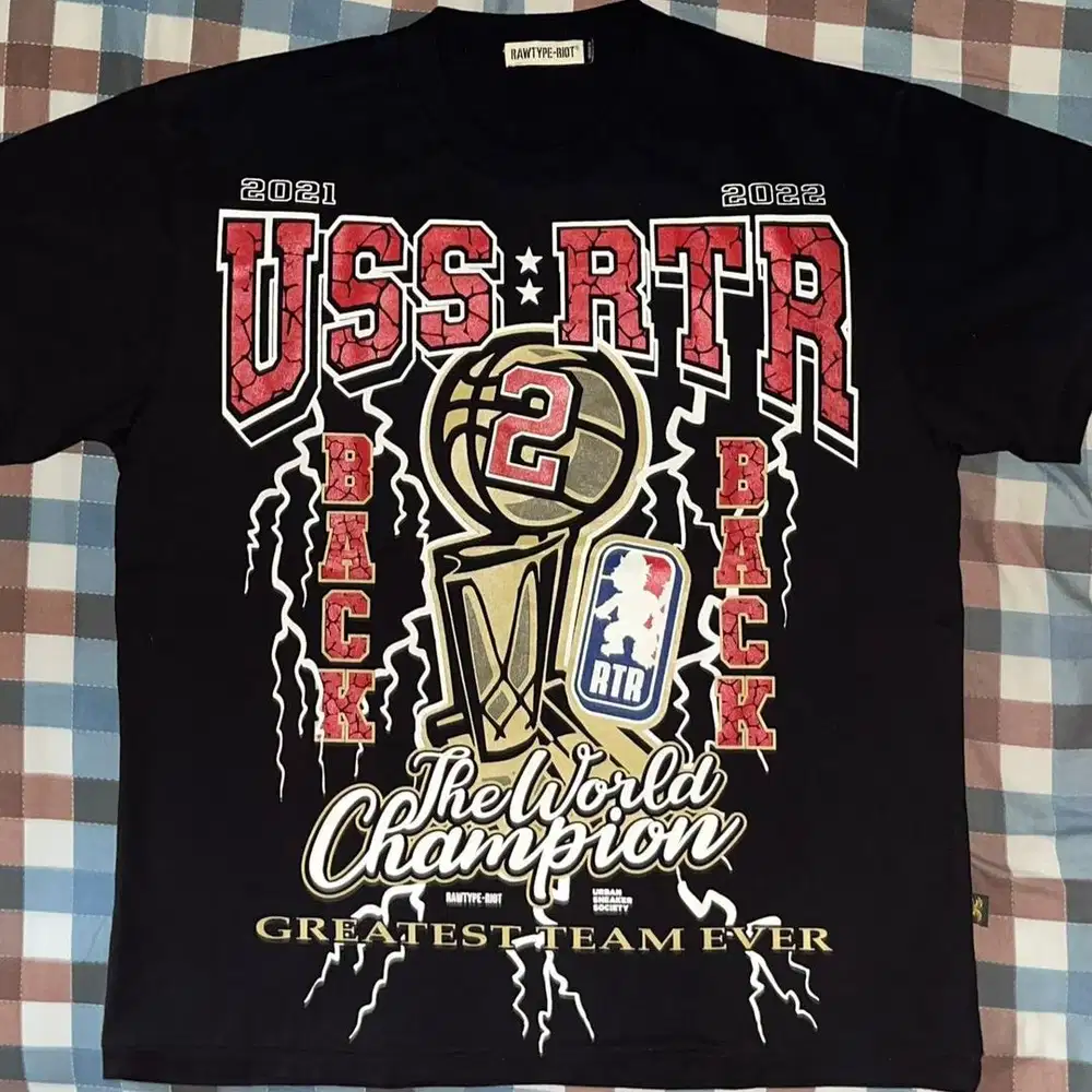 Raw Type Riot X USS II Original Limited Edition Tees Back2Back Champio