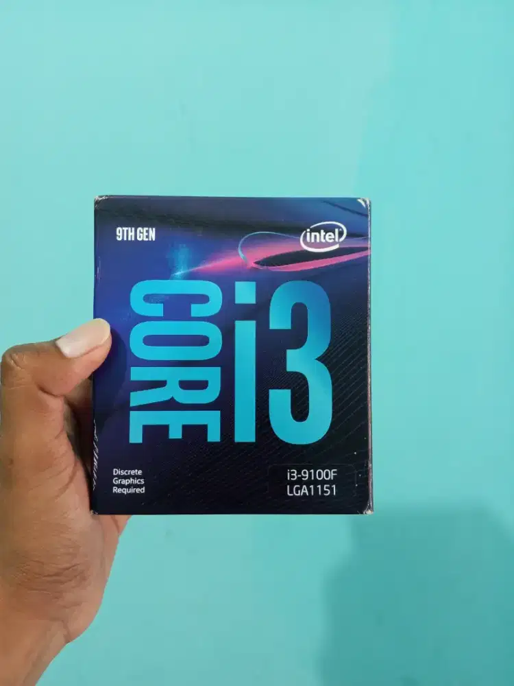 Processor Intel i3 9100f generasi 9 fullset box