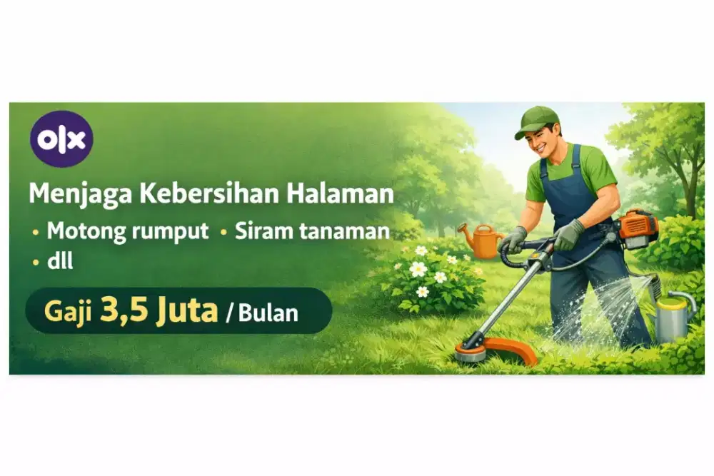 Dibutuhkan tukang bersih-bersih halaman
