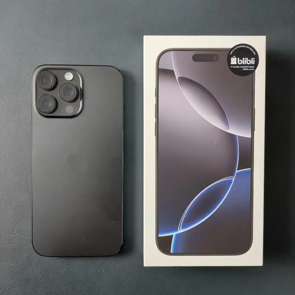 IPHONE 16 PRO MAX 256GB BLACK TITANIUM GARANSI RESMI