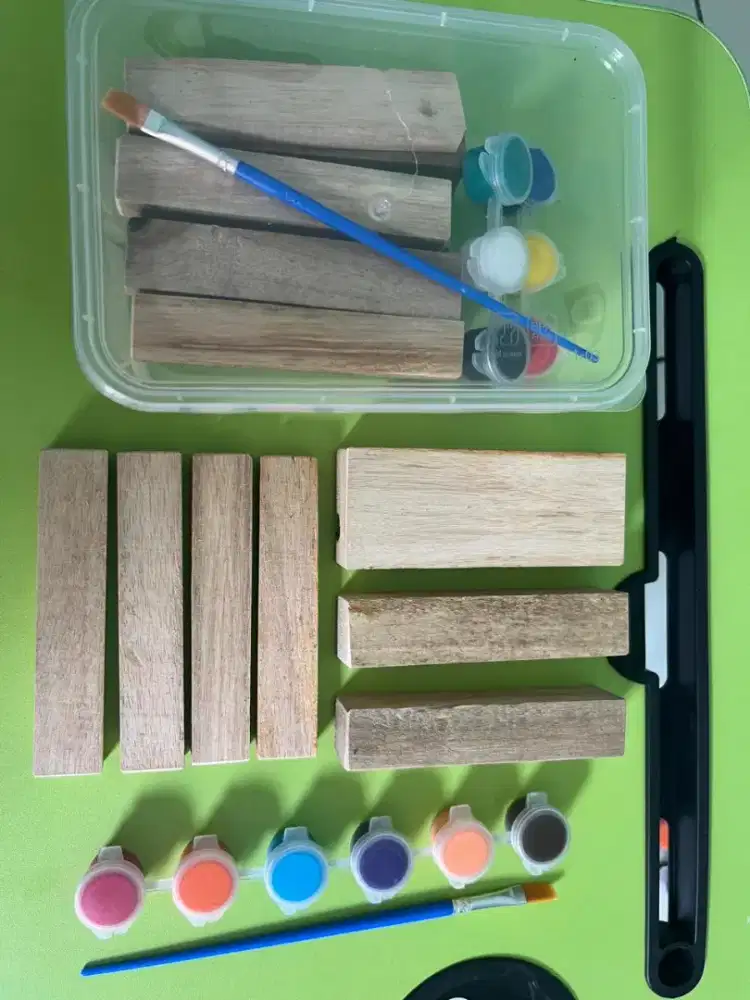 Balok kayu mainan anak