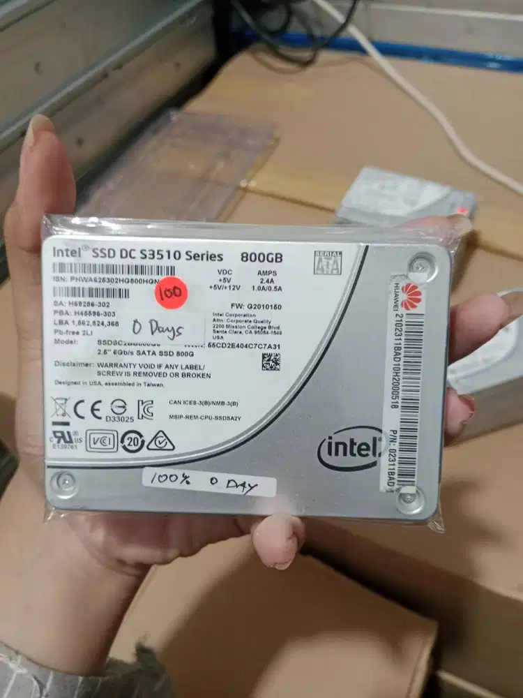 SSD INTEL 800G UNIT BARU