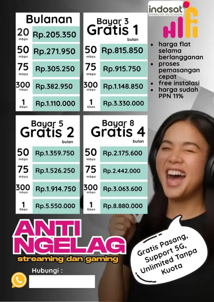 Wifi ex MNC Play - Hifi Indosat promo murah