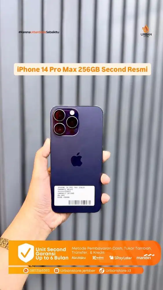 IPHONE 14 Pro Max 256GB SECOND RESMI