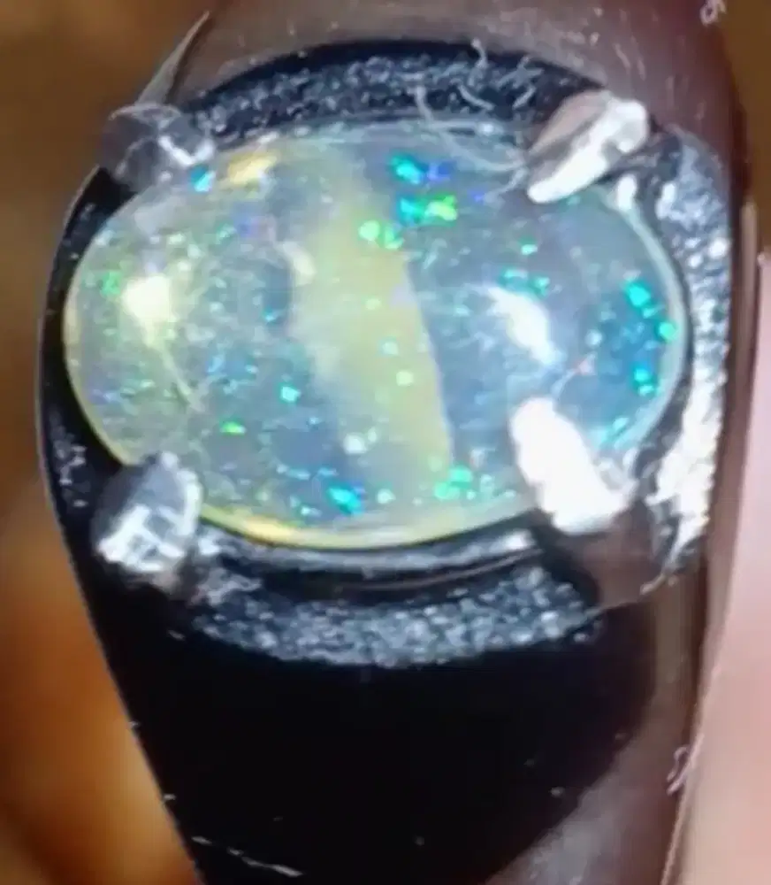 Batu kalimaya white oval afrika natural