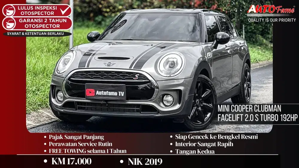 KM 17RB Mini Cooper Clubman Facelift 2.0 S Turbo 192HP NIK 2019