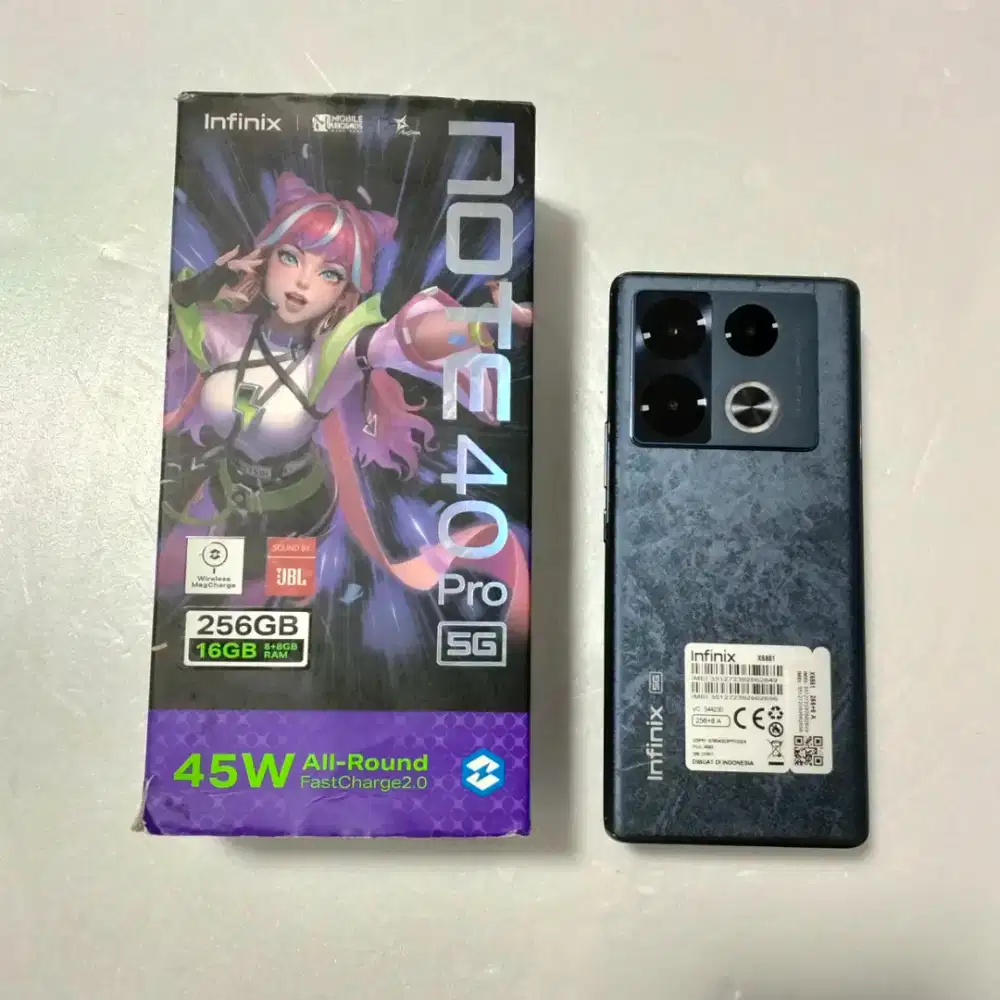 Infinix Note 40Pro 5G ram16gb (8+8) memori 256gb