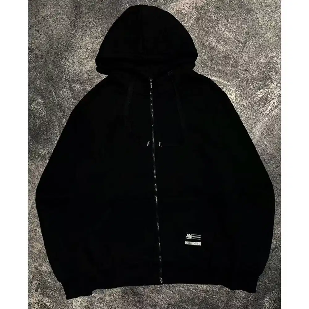 Jacket Zip Hoddie Ducly Back Print Cakep Tebal Original