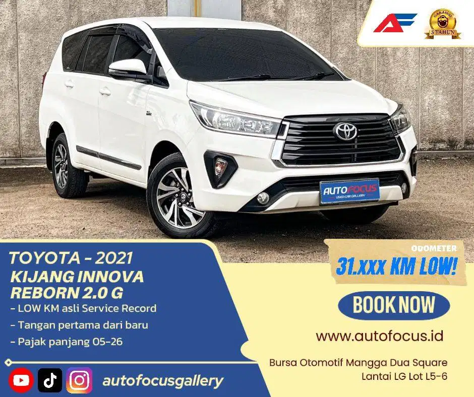 Tdp murah 20JT Toyota Kijang Innova Reborn 2.0 G AT Facelift bensin pu