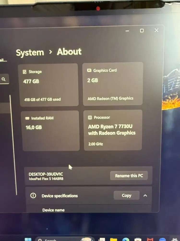 Lenovo IdeaPad Flex 5 Ryzen 7 7730U | 16GB | 512GB | Stylus | Mulus