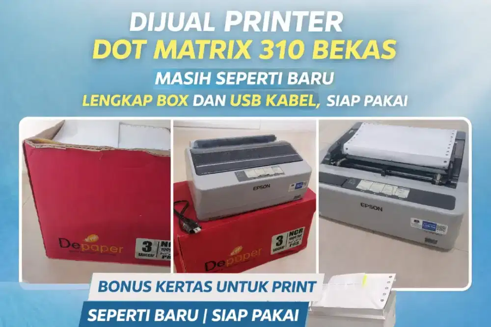 Jual cepat printer dot matrix bekas Epson LX-310 Dot Matrix