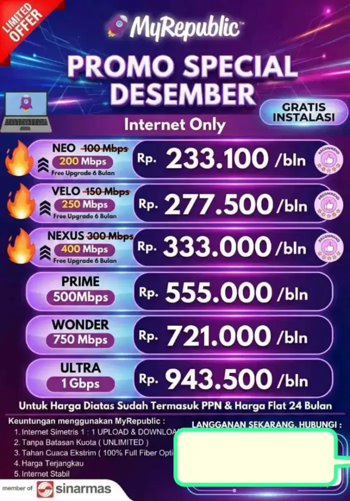 Internet murah myrepublic
