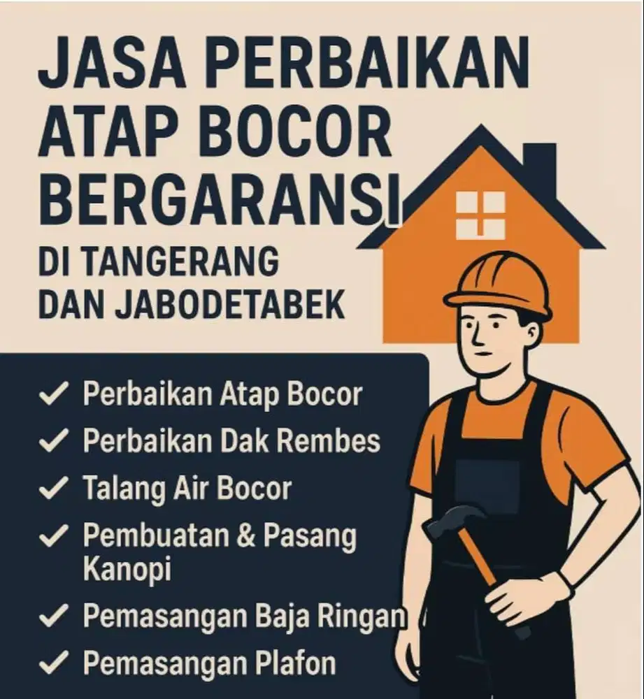 Perbaikan Atap Kanopi pasang keramik pengecatan dan Plafon