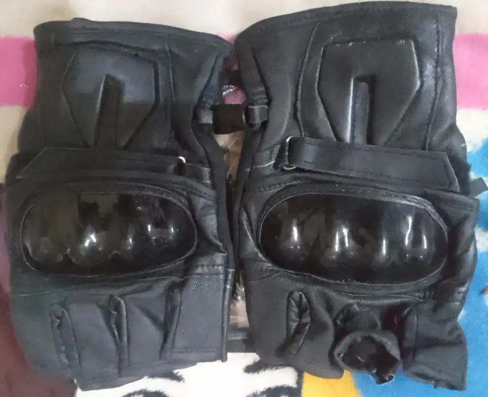 Sarung tangan motor pria kulit sintetis size XL