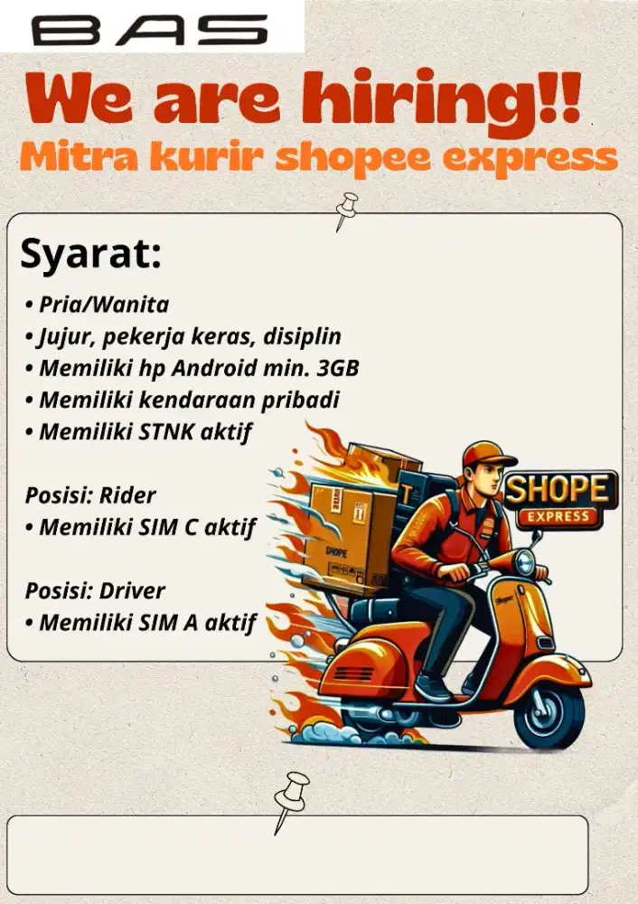 Lowongan kerja kurir mitra spx