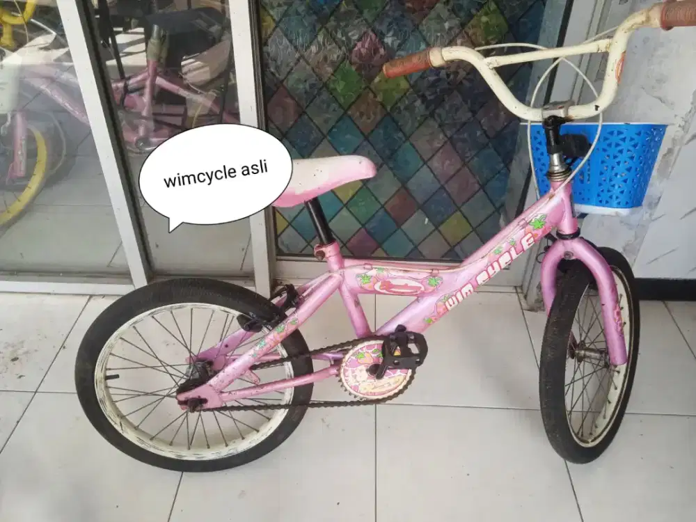 Sepeda anak cewek wimcycle asli  uk18