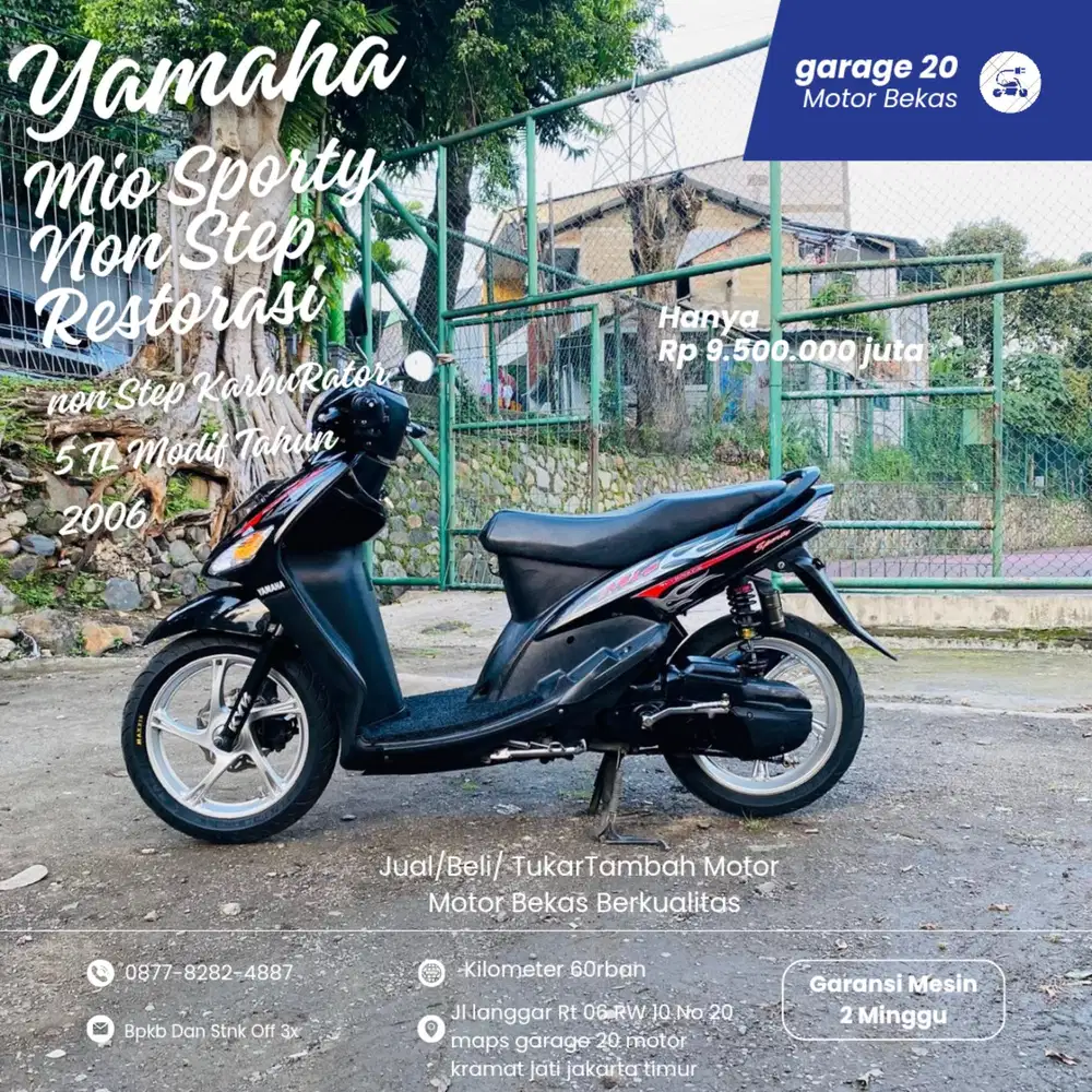Yamaha Mio Sporty 5TL Non Step Restorasi Tahun 2006 Pajak Off