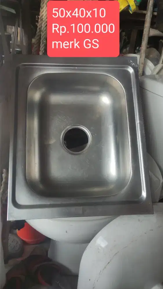 WESTAFEL SINK STAINLES 50x40x10 MERK GS SEKEN BEKAS REKONDISI