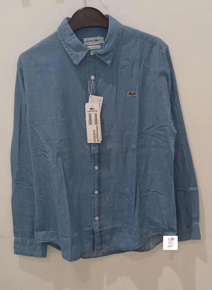 LACOSTE KEMEJA MOTIF DENIM