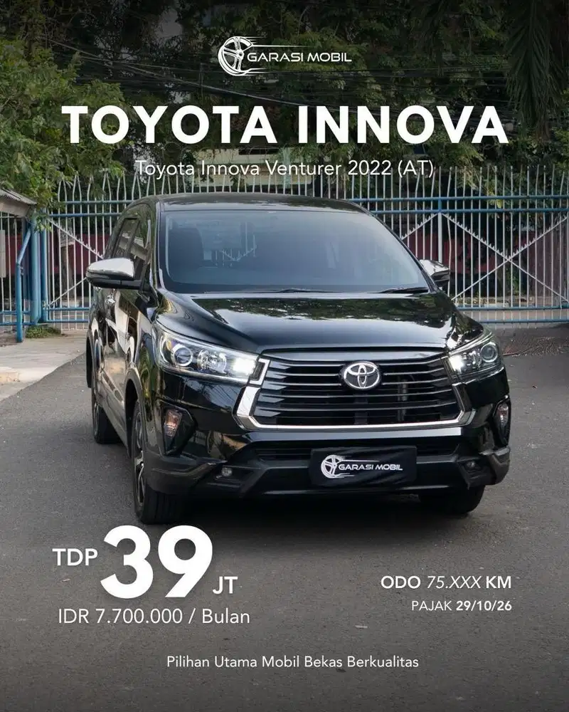 TOYOTA KIJANG INNOVA VENTURER 2.0 BENSIN 2022