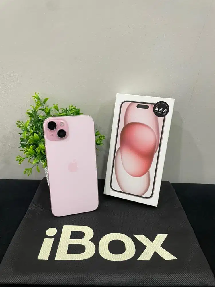 IPhone 15 Plus 128GB iBox Pink mulus Fullset Ori BH 87% 3Utool 98