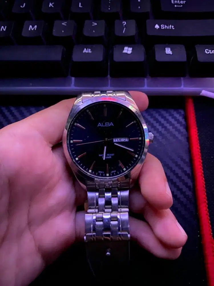 jam tangan pria alba stainless
