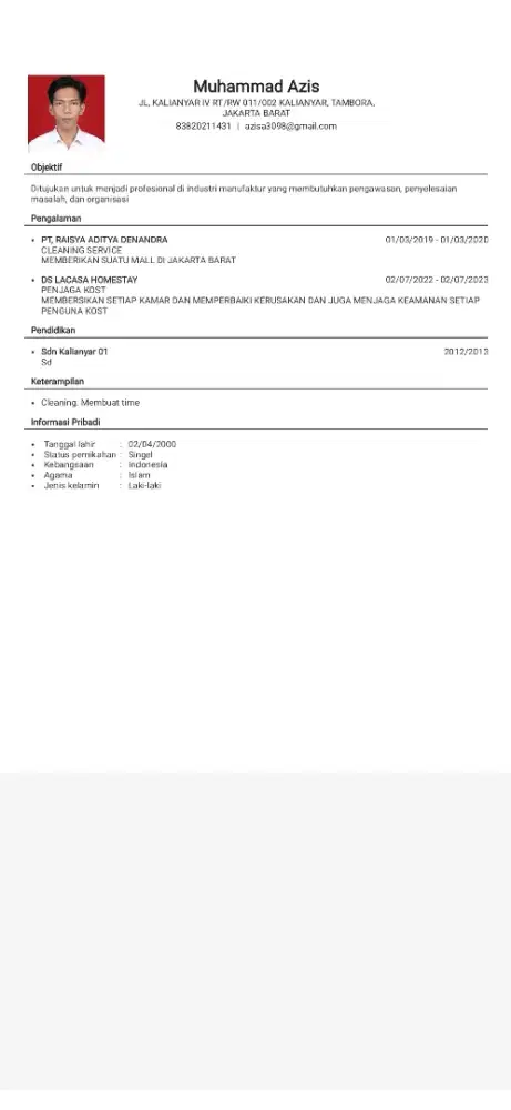 Cari kerjaan apa saja