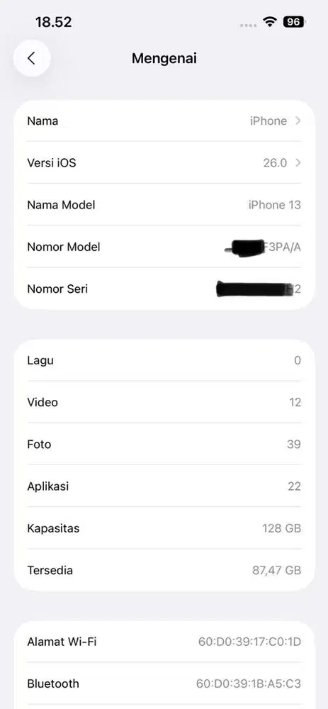 Iphone 13 128gb midnight wifi only - b4ypass