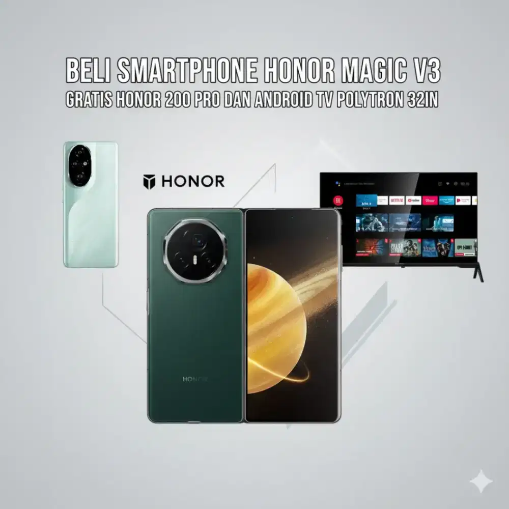 GEBYAR PROMO HONOR BELI HONOR MAGIC V3 GRATIS HONOR 200 PRO & TV