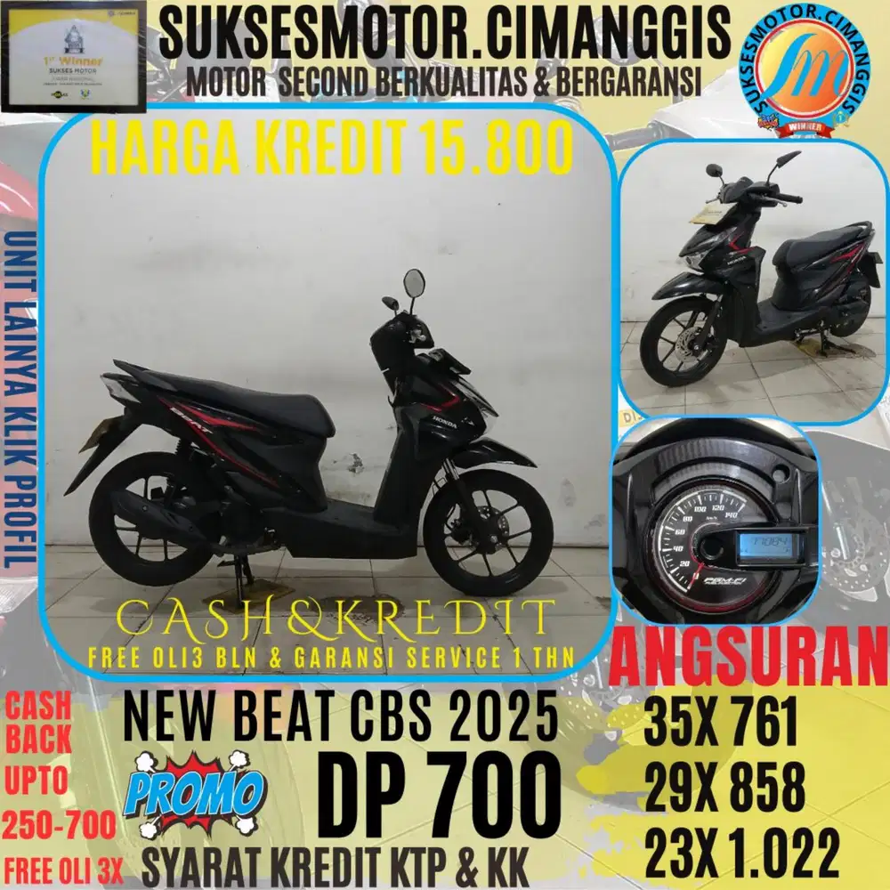 DP 700 CASHBACK UPTO 700 RIBU FREE OLI3BLN NEW BEAT CBS LED