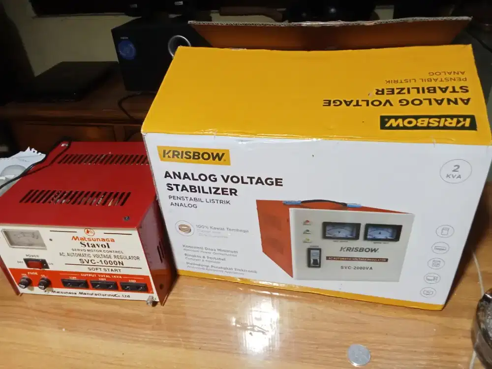 Borongan 2 unit Stabilizer Krisbow 2000VA, Matsunaga 1000V, Cijantung