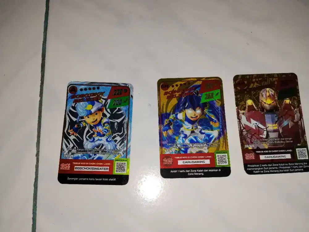 Kartu BoBoiBoy hologram choki choki