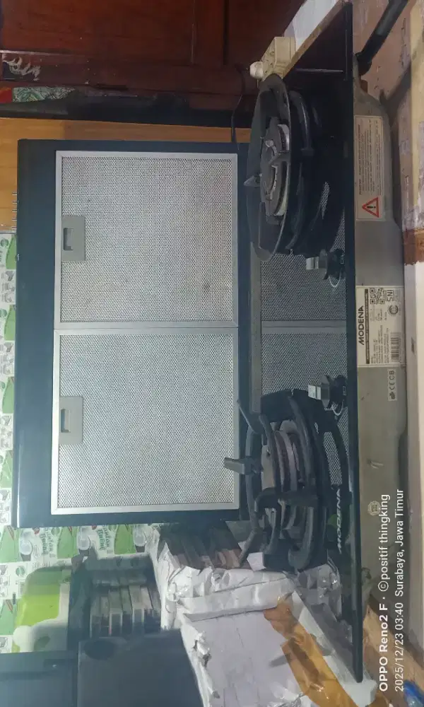 kompor gas tanam dua tungku Modena BH 1725 LA