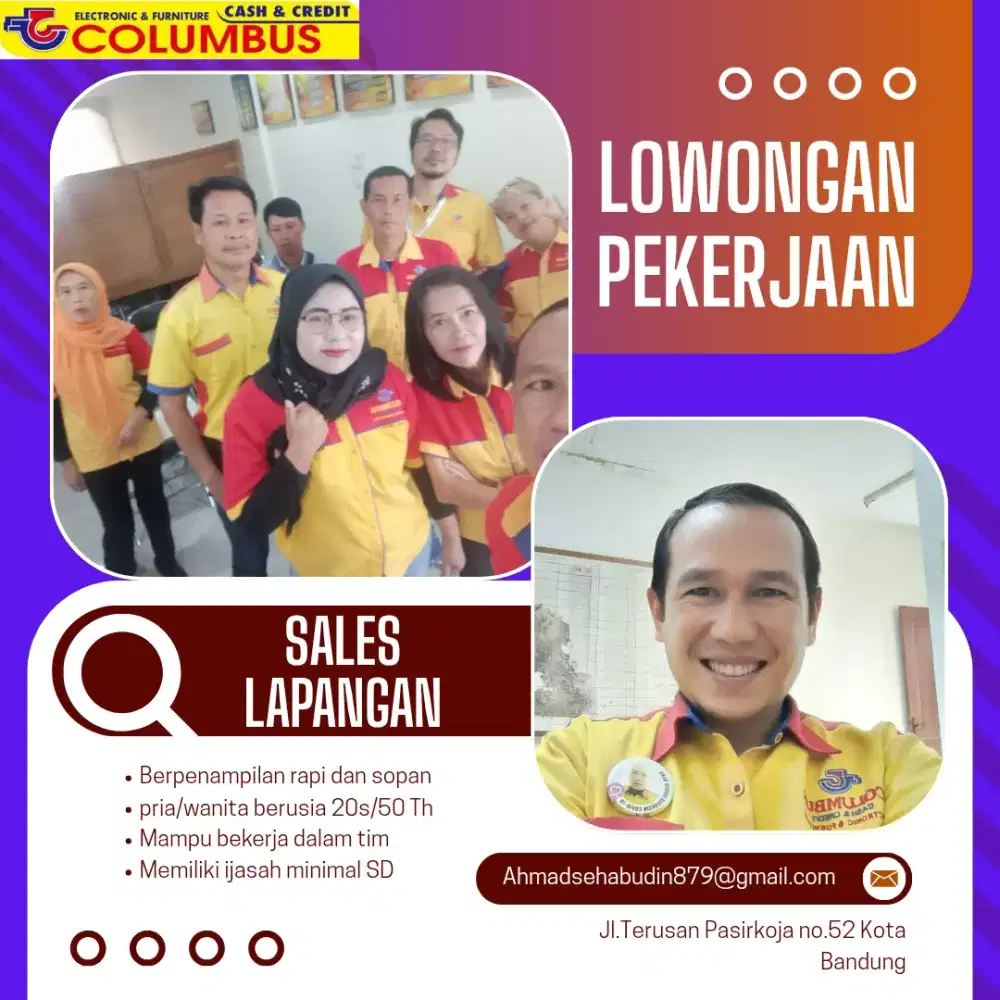 Lowongan pekerjaan sales lapangan columbus