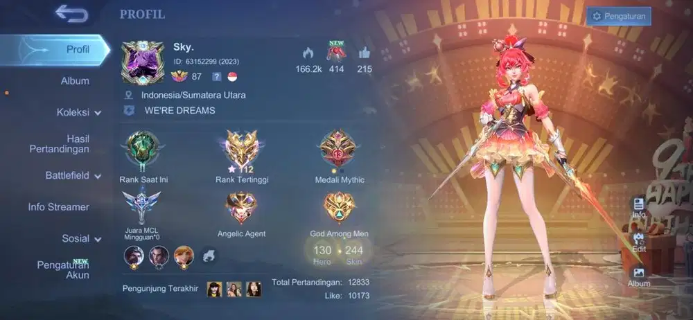 akun mobile legend (edisi pensi)