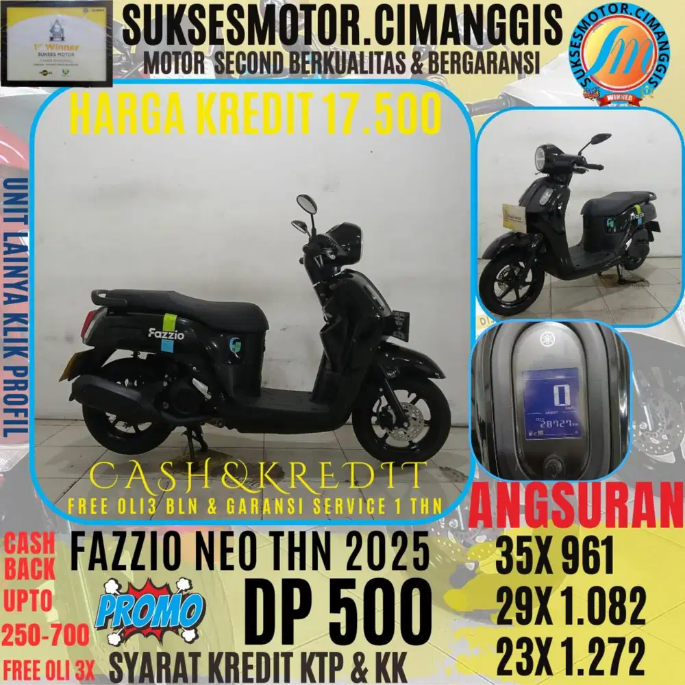 FAZZIO NEO CASBACK UPTO 700 RIBUAN FREE OLI 3BLN