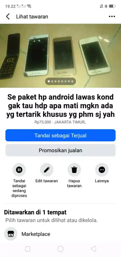 Se paket hp android lawas kond spt yg terlht yah mgkn tertarik murah2