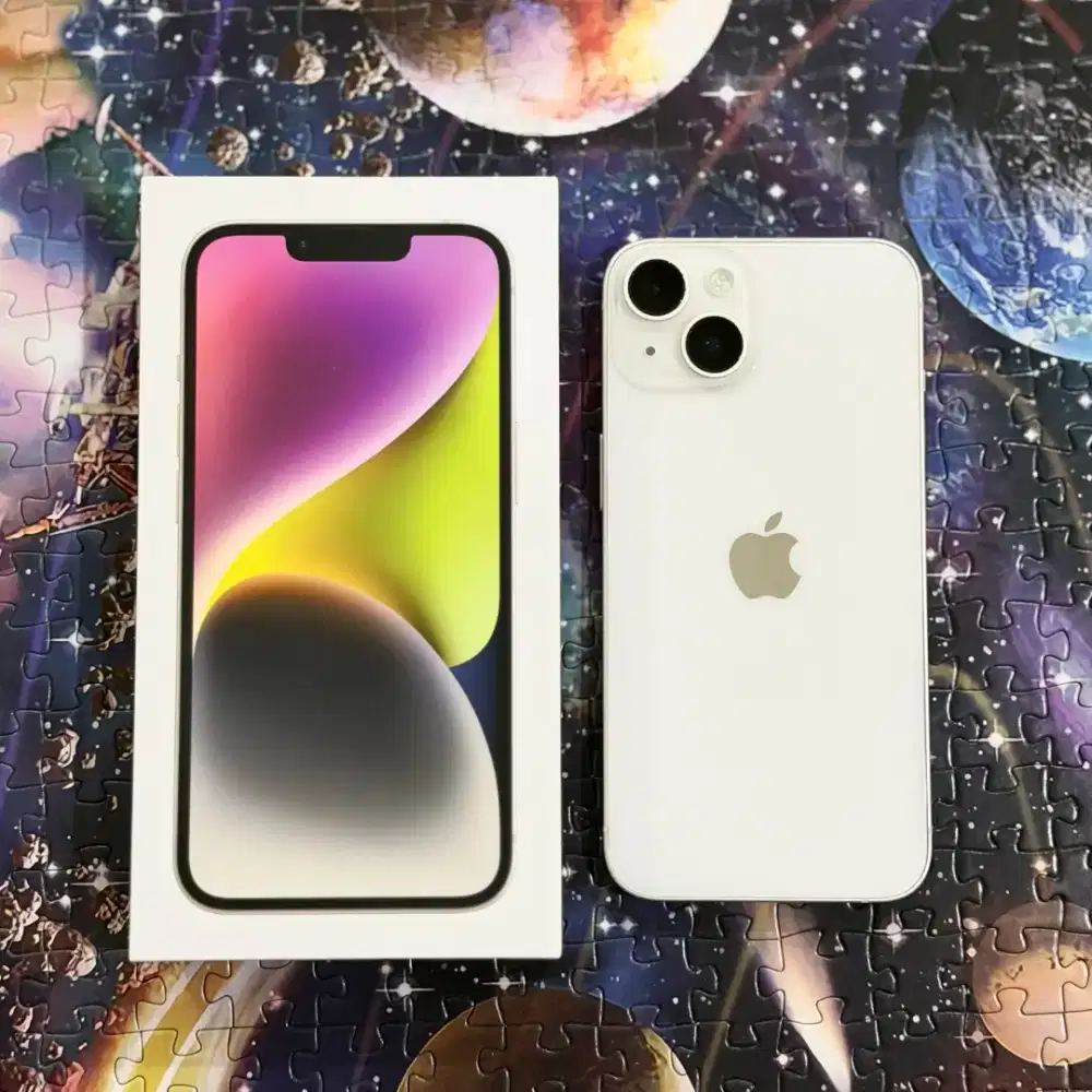 IPHONE 14 128GB STARLIGHT , IBOX PEMAKAIAN PRIBADI